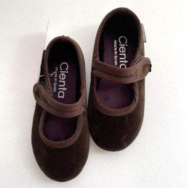 CIENTA シエンタ ベルクロワンストラップシューズ brown/velour ブラウンベロア 500075 30