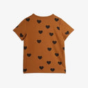 ★BASIC★mini rodini ミニロディーニ Basic hearts ss tee TENCEL™ Brown