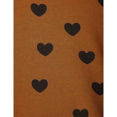 ★BASIC★mini rodini ミニロディーニ Basic hearts ss tee TENCEL™ Brown