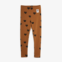 ★BASIC★mini rodini ミニロディーニ Basic hearts leggings TENCEL™ Brown