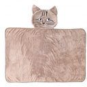 松尾ミユキ Cat Face Blanket towel BR ブランケット ブラウン MM848