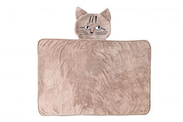松尾ミユキ Cat Face Blanket towel BR ブランケット ブラウン MM848