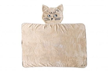 松尾ミユキ Cat Face Blanket towel BE ブランケット ベージュ MM850