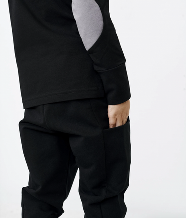 ★40%OFF★PAPU パプ THIGH POCKET PANTS Black 20159