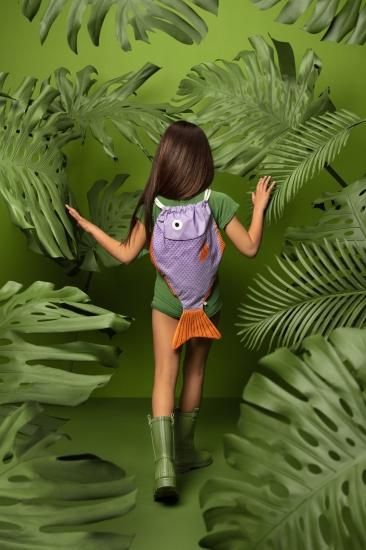 Donfisher ドンフィッシャー Piranha Kid Backpack Lilac 防水加工 ピラニア 魚バックパック リュック
