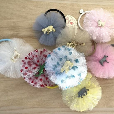 ★40％OFF★froufroudesucre フルフルドシュクル Tulle circle hair tie donkey ロバ