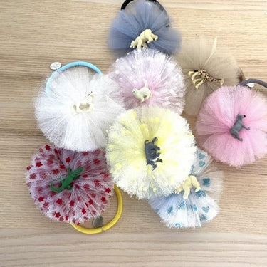 ★40％OFF★froufroudesucre フルフルドシュクル Tulle circle hair tie donkey ロバ