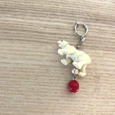 ★40％OFF★froufroudesucre フルフルドシュクル MASK CHARM White Bear マスクチャーム シロクマ