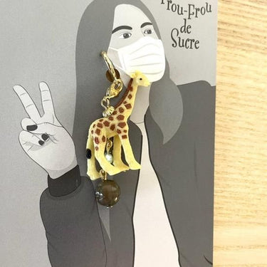 ★40％OFF★froufroudesucre フルフルドシュクル MASK CHARM giraffe マスクチャーム キリン