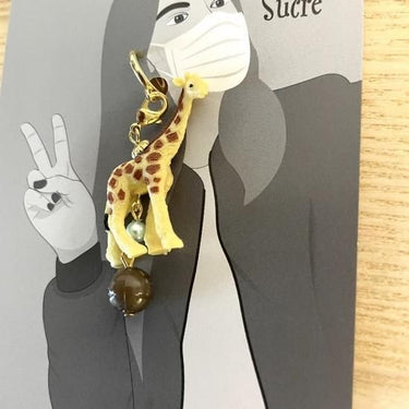 ★40％OFF★froufroudesucre フルフルドシュクル MASK CHARM giraffe マスクチャーム キリン