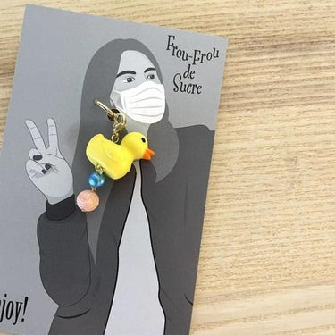 ★40％OFF★froufroudesucre フルフルドシュクル MASK CHARM duck マスクチャーム アヒル