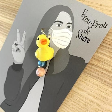 ★40％OFF★froufroudesucre フルフルドシュクル MASK CHARM duck マスクチャーム アヒル