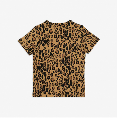 ★BASIC★mini rodini ミニロディーニ Basic leopard ss tee TENCEL™ Beige