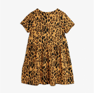 ★BASIC★mini rodini ミニロディーニ Basic leopard dress TENCEL™ Beige