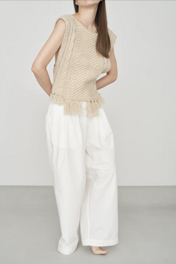 WONDER FULL LIFE ワンダーフルライフ WONDER FULL LIFE×TAKt HAND KNIT ivory WFL24-S05-5 KNIT＃5