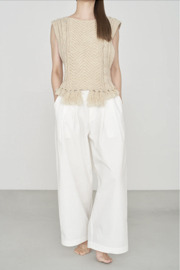 WONDER FULL LIFE ワンダーフルライフ WONDER FULL LIFE×TAKt HAND KNIT ivory WFL24-S05-5 KNIT＃5
