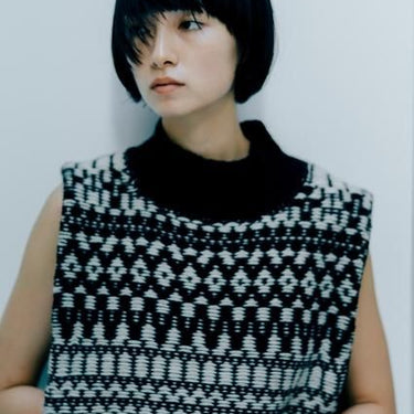 WONDER FULL LIFE ワンダーフルライフ WONDER FULL LIFE×TAKt HAND KNIT ivory×black WFL24-S05-11 KNIT＃11