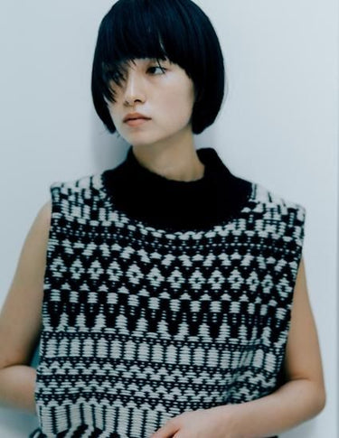 WONDER FULL LIFE ワンダーフルライフ WONDER FULL LIFE×TAKt HAND KNIT ivory×black WFL24-S05-11 KNIT＃11