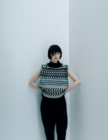 WONDER FULL LIFE ワンダーフルライフ WONDER FULL LIFE×TAKt HAND KNIT ivory×black WFL24-S05-11 KNIT＃11