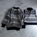 WONDER FULL LIFE ワンダーフルライフ WONDER FULL LIFE×TAKt HAND KNIT ivory×black WFL24-S05-11 KNIT＃11
