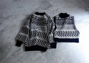 WONDER FULL LIFE ワンダーフルライフ WONDER FULL LIFE×TAKt HAND KNIT ivory×black WFL24-S05-11 KNIT＃11