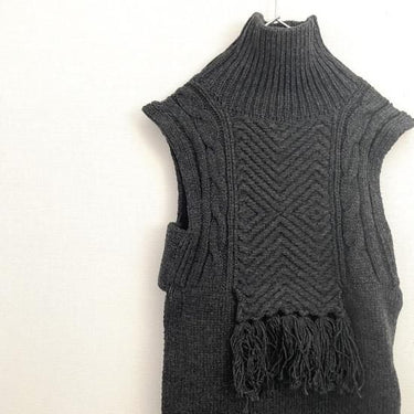 WONDER FULL LIFE ワンダーフルライフ WONDER FULL LIFE×TAKt HAND KNIT charcoal gray WFL22-S05-16 KNIT＃16