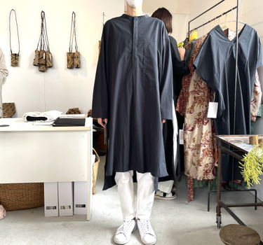 WONDER FULL LIFE＋LIGHT YEARS “COUNTERPOINT” KURTA -�� dark navy WFL22-S61