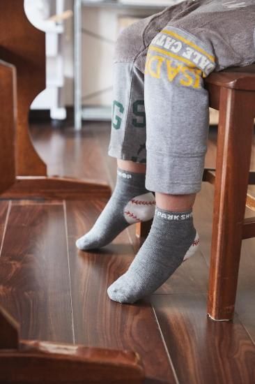 THE PARK SHOP ザ パークショップ ANKLE BALL SOCKS gray TPS-455