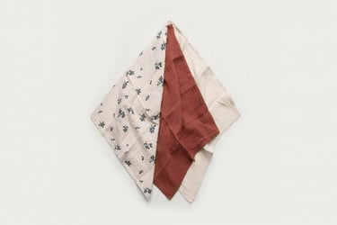 garbo&friends ガルボアンドフレンズ Blueberry MUSLIN Burp Cloths 3色セット GF313022-2900-341GL