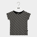 ★40%0FF★PAPU パプ STRIPE T-TOP KID BLACK/SAND 20500
