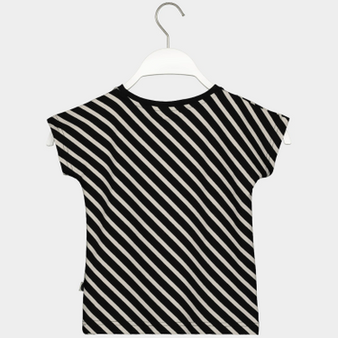 ★40%0FF★PAPU パプ STRIPE T-TOP KID BLACK/SAND 20500
