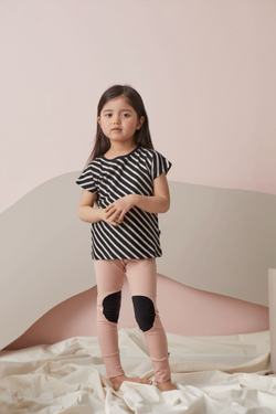 ★40%0FF★PAPU パプ STRIPE T-TOP KID BLACK/SAND 20500
