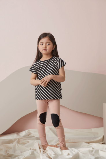 ★40%0FF★PAPU パプ STRIPE T-TOP KID BLACK/SAND 20500
