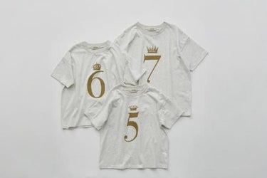 ★BASIC★eLfinFolk エルフィンフォルク Number Tee for Birthday top ivory elf-555J02