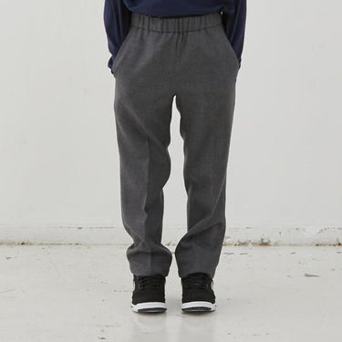 MOUN TEN. マウンテン washable wool slacks charcoal 22W-MP67-1236