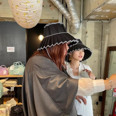 ★50%OFF★kihanan限定★特注保存袋付★LORNA MURRAY ローナ マーレイ "Hills" Positano×Grey Capri Hat Adult