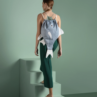 Donfisher ドンフィッシャー SILVER BIDDY Adult Backpack Blue クロサギ 魚バックパック リュック