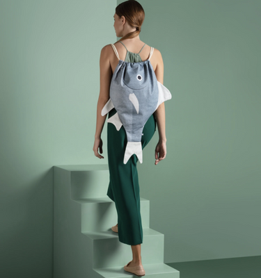 Donfisher ドンフィッシャー SILVER BIDDY Adult Backpack Blue クロサギ 魚バックパック リュック