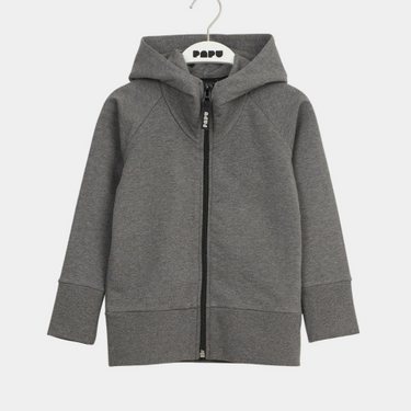 ★40%0FF★PAPU パプ ZIP HOODIE KID MELANGE GREY 20165