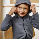 ★40%0FF★PAPU パプ ZIP HOODIE KID MELANGE GREY 20165