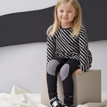 ★40%OFF★PAPU パプ STRIPE TUNIC KID BLACK SAND 20163