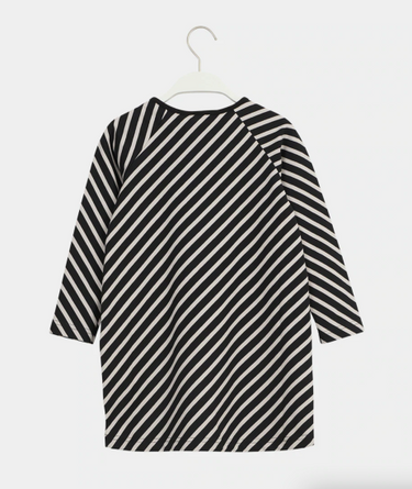 ★40%OFF★PAPU パプ STRIPE TUNIC KID BLACK SAND 20163