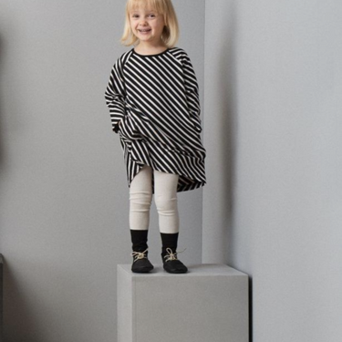 ★40%OFF★PAPU パプ STRIPE TUNIC KID BLACK SAND 20163