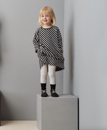 ★40%OFF★PAPU パプ STRIPE TUNIC KID BLACK SAND 20163