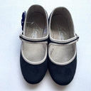 La Cadena ラカデナ MERCEDES BROCHE BOHEME SNAP BUTTON ONE STRAP kids ストラップシューズ BLACK×BEIGE 55771/002