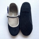 La Cadena ラカデナ MERCEDES BROCHE BOHEME SNAP BUTTON ONE STRAP kids ストラップシューズ BLACK×BEIGE 55771/002