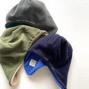 THE PARK SHOP ザ パークショップ FLEECE REVERSIBLE BEANIE KIDS navy TPS-492
