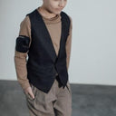 ★30%OFF★ANJA SCHWERBROCK アニャシュワーブロック LENIO classic waistcoat Punto milano black 2263
