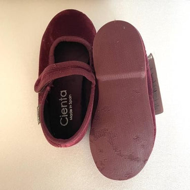 ★入荷済み★CIENTA シエンタ ベルクロワンストラップシューズ★burdeos / velour ボルドーベロア 500075