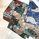 松尾ミユキ Handkerchief Green Bird ハンカチーフ MM1045